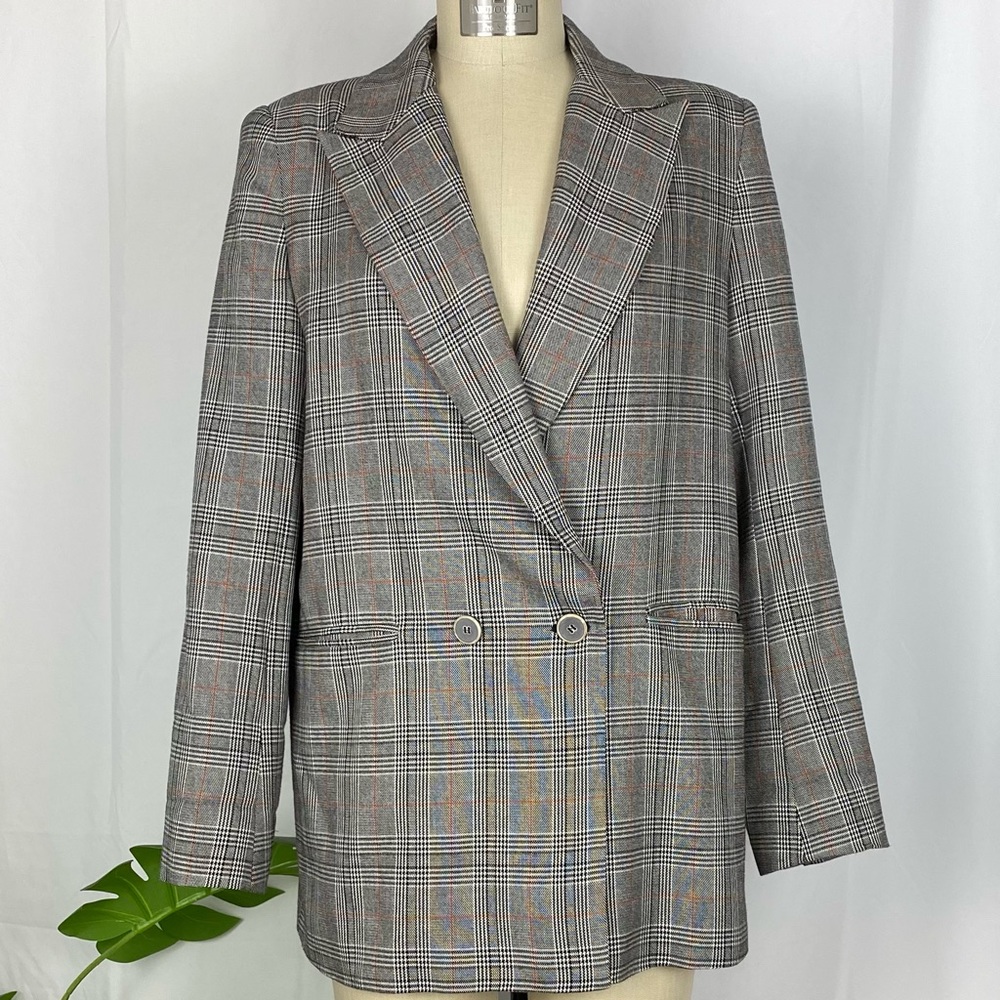 Grey Plaid Blazer